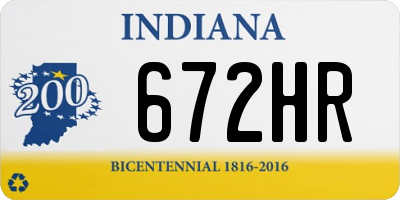 IN license plate 672HR