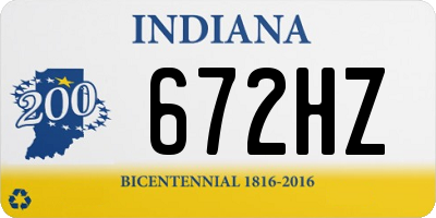 IN license plate 672HZ