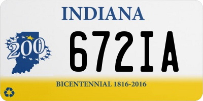 IN license plate 672IA