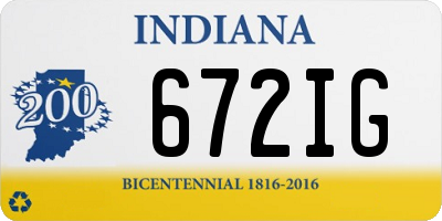 IN license plate 672IG