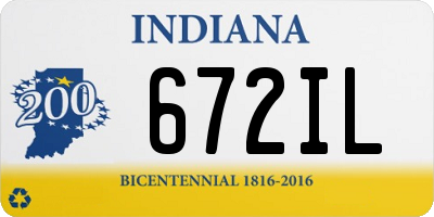IN license plate 672IL