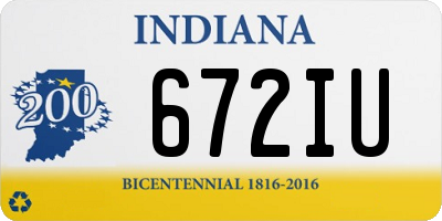 IN license plate 672IU