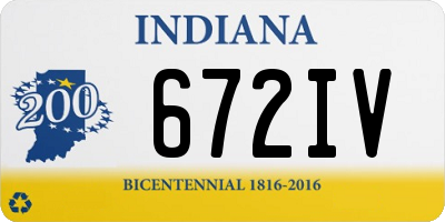 IN license plate 672IV