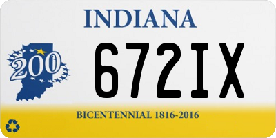 IN license plate 672IX