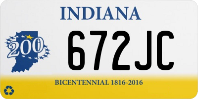 IN license plate 672JC