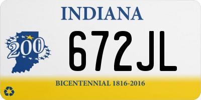 IN license plate 672JL