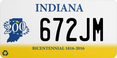 IN license plate 672JM