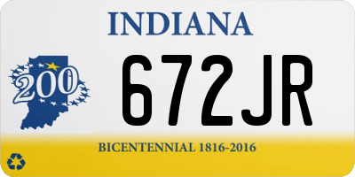 IN license plate 672JR