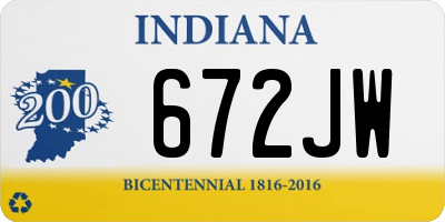 IN license plate 672JW