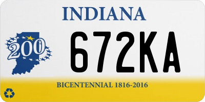 IN license plate 672KA