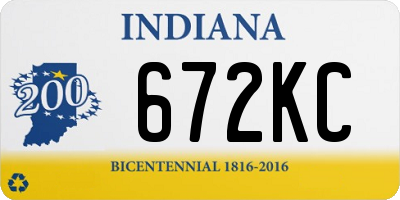 IN license plate 672KC