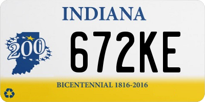 IN license plate 672KE