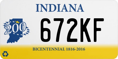IN license plate 672KF