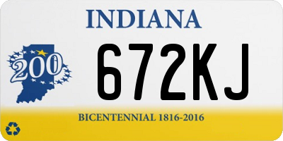 IN license plate 672KJ