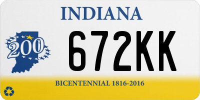 IN license plate 672KK