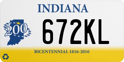IN license plate 672KL