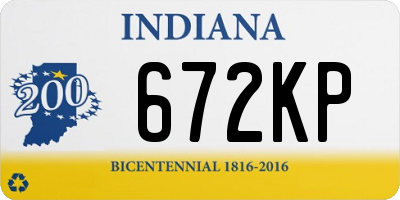 IN license plate 672KP