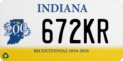 IN license plate 672KR