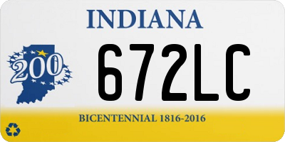 IN license plate 672LC