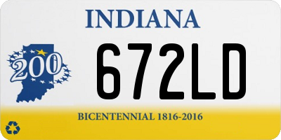 IN license plate 672LD