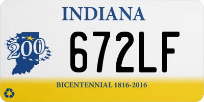 IN license plate 672LF