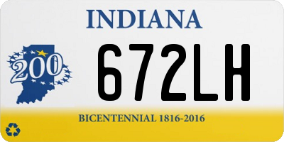 IN license plate 672LH