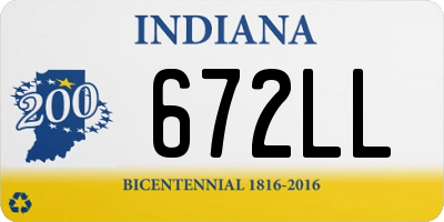 IN license plate 672LL