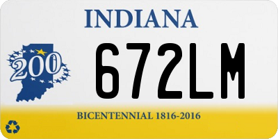 IN license plate 672LM