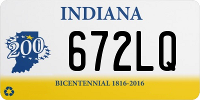 IN license plate 672LQ