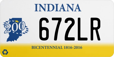 IN license plate 672LR