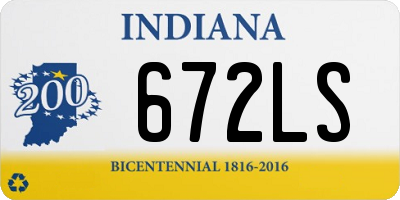 IN license plate 672LS