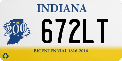 IN license plate 672LT