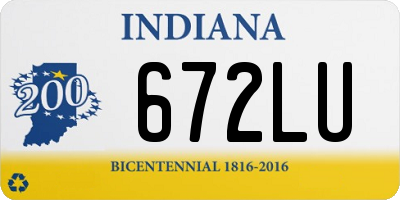 IN license plate 672LU