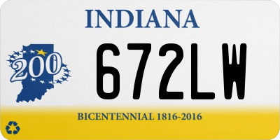 IN license plate 672LW