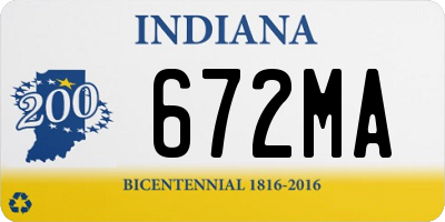 IN license plate 672MA