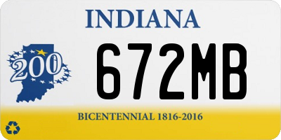 IN license plate 672MB