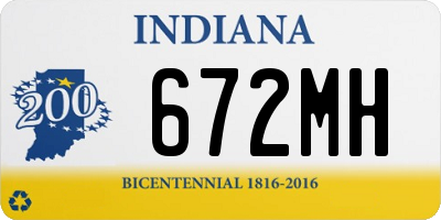 IN license plate 672MH