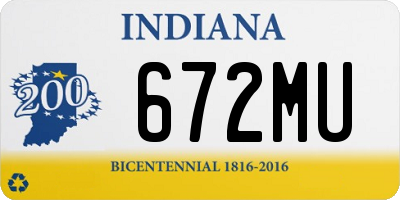 IN license plate 672MU