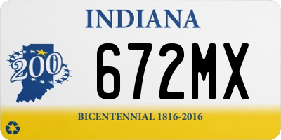 IN license plate 672MX