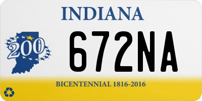 IN license plate 672NA