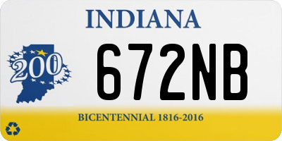 IN license plate 672NB