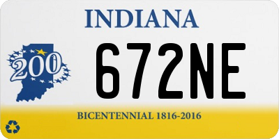 IN license plate 672NE