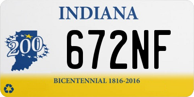 IN license plate 672NF