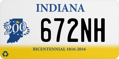IN license plate 672NH