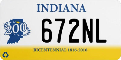 IN license plate 672NL