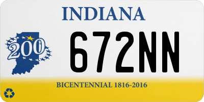 IN license plate 672NN