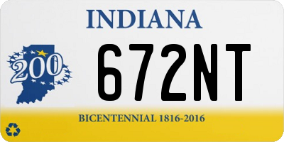 IN license plate 672NT