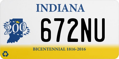 IN license plate 672NU