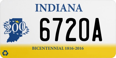 IN license plate 672OA