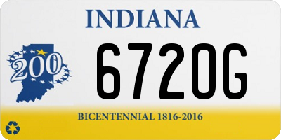 IN license plate 672OG